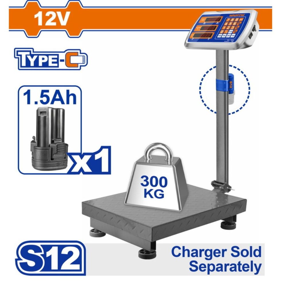 WADFOW Cordless scale 12V / 300Kg WEC1303