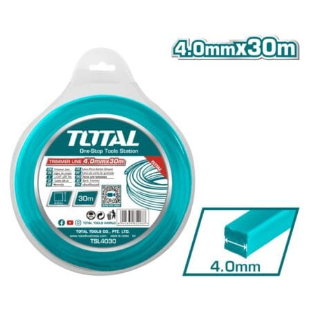 TOTAL TRIMMER LINE SQUARE 4MM X 30M