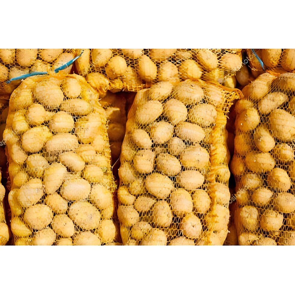 BAGS OF POTATOES AND ONIONS 40X70CM YELLOW